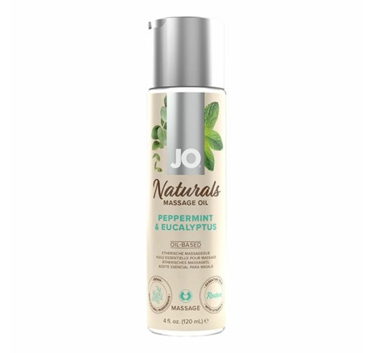 Olejek do masażu - System JO Naturals Massage Oil Peppermint & Eucalyptus 120 ml